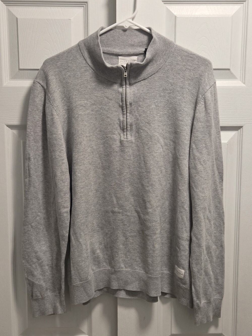 Five Four Los Angeles Light Gray Half-Zip Pullover Sweater Size Medium